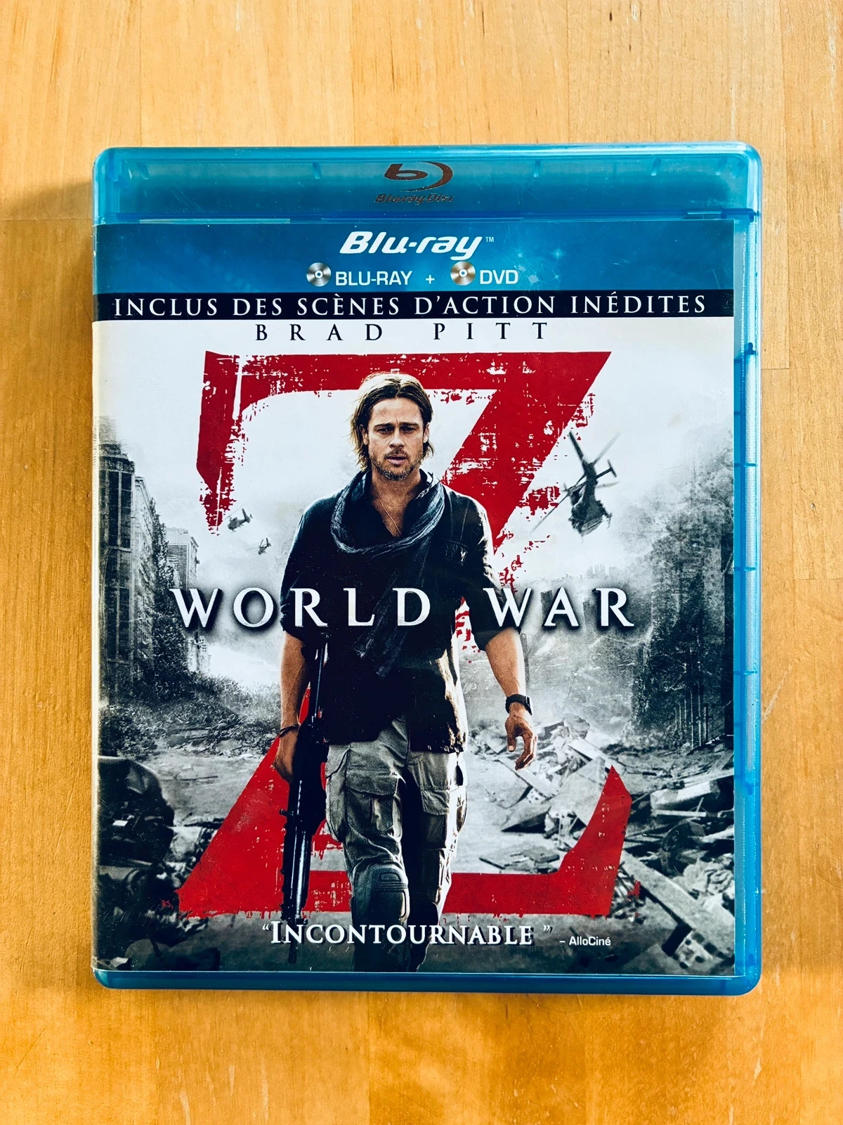 Blu-ray DVD World War Z Brad Pitt édition director’s cut.